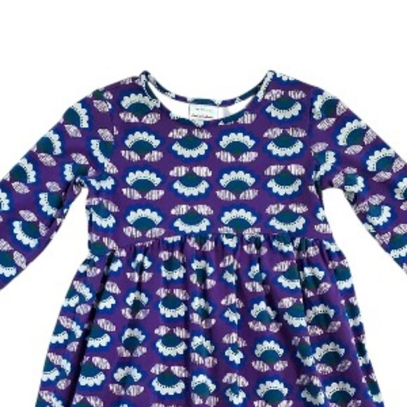 Hanna Andersson Purple Flower Dress Size 140 (US 10) - Picture 2 of 5